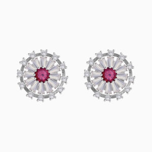 Crimson Aurora Stud Earrings