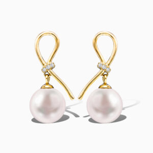 Aurora Ribbon Pearl Earrings