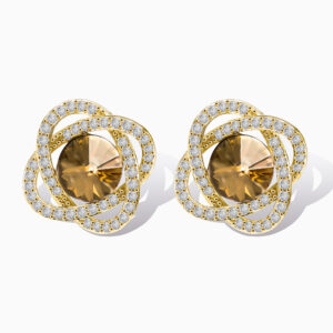 Solara Halo Stud Earrings