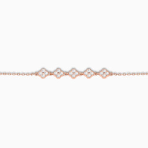 Rose Gold Petal Link Bracelet