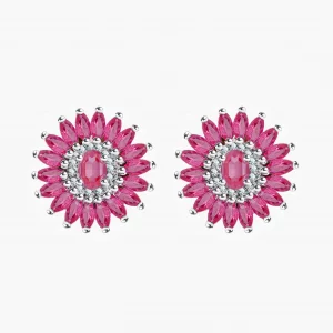 Rosette Blaze Stud Earrings