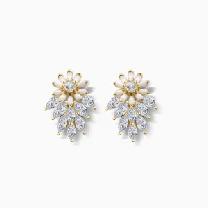 Golden Petal Stud Earrings