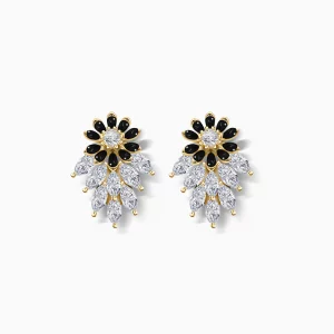 Noir Bloom Stud Earrings