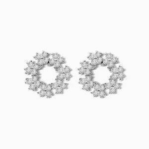 Frosted Bloom Stud Earrings