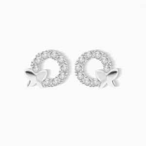 Crystal Butterfly Stud Earrings