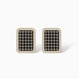 Enamel Gold Stud Earrings