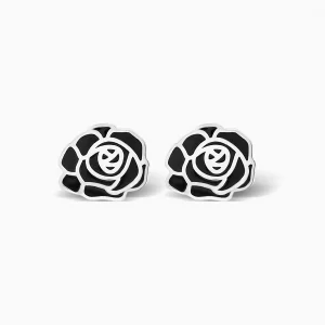 Midnight Rose Stud Earrings