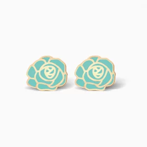 Turquoise Bloom Stud Earrings
