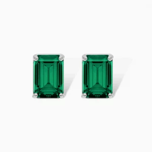 Emerald Gleam Stud Earrings