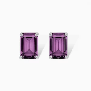 Violet Radiance Stud Earrings