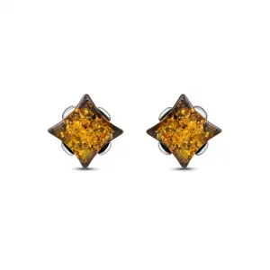 Amber Starlet Stud Earrings