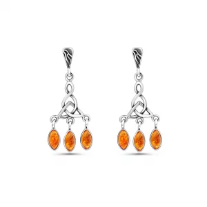 Celtic Amber Earrings