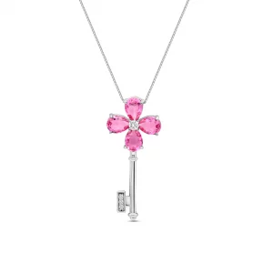 Blush Bloom Key Pendant