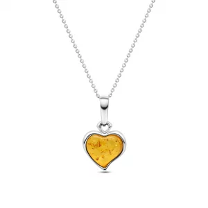 Golden Glimmer Heart Pendant