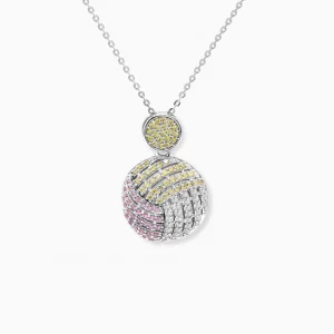 Chromatique Pave Disc Pendant