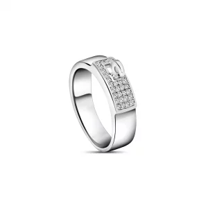 Sterline Buckle Band Ring