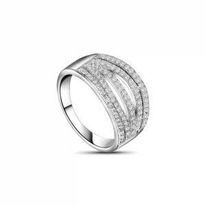 Silver Strata Band Ring