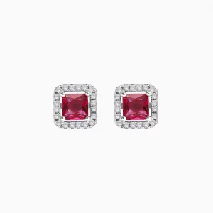 Scarlet Halo Stud Earrings